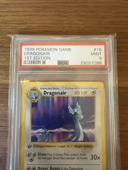 Pokemon Dragonair Base Set Shadowless 1st Edition 18/102 PSA 9 MINT!!! - Image 2