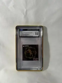 24k Gold Pokemon Sticker Mew CGC 10 Korean Pop Rock Candy W/ Gold GradedGuard - Image 1