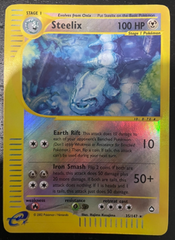 Steelix 35/147 Aquapolis Reverse Holo Pokemon TCG - LP+ - Image 1
