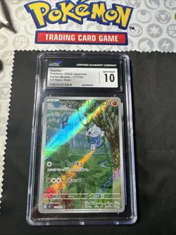 Meditite 111/102 Art Rare - CGC Gem Mint 10 - Stellar Miracle - Pokemon TCG 2024 - Image 1
