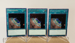 Yugioh! Terraforming LCKC-EN090 Secret Rare & Ultra Rare x3 (LP-P) Read - Image 1