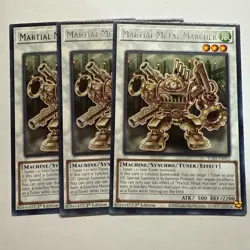 Martial Metal Marcher 3x (playset) JUSH-EN052 Rare 1st Ed NM Yugioh - Image 1