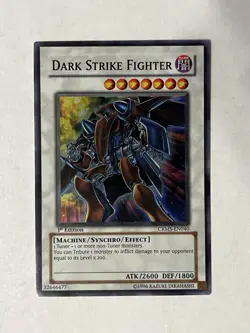 Dark Strike Fighter CRMS-EN040 Super Rare 1st Edition Light Play English YuGiOh! - Image 1