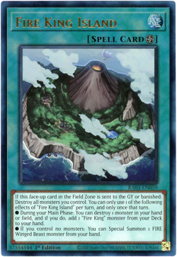 Yugioh! Fire King Island RA03-EN059 - Prismatic Ultimate Rare NM/M - Image 1