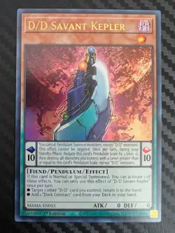 Yugioh D/D Savant Kepler MAMA-EN053 Ultra Rare 1st Edition NM - Image 1