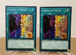 YuGiOh! Change of Heart RA01-EN050 Secret Rare 1st ED x2 (LP) - Image 1