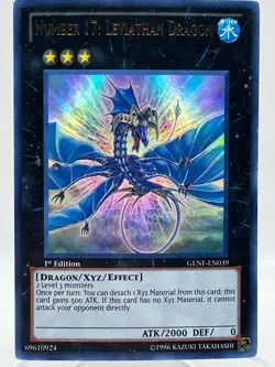 Number 17: Leviathan Dragon GENF-EN039 Ultra Rare - 1st Edition YuGiOh Card - Image 1