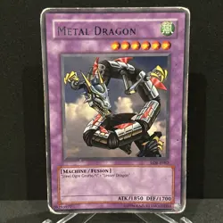 LOB-E082 Metal Dragon Rare Unlimited Edition Yugioh Card - MP - Image 1