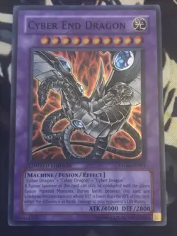 Yugioh: Cyber End Dragon - Super Rare Limited Edition Iconic Alt Art Card LP - Image 1