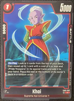 Dragon Ball Super Card Game Raging Roar Khai FB03-003 - DBZ Card - Image 1