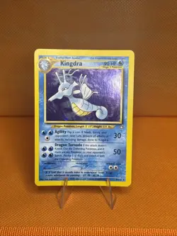 Pokemon TCG Kingdra Unlimited Holo Rare Card Neo Genesis 8/111 - Image 1