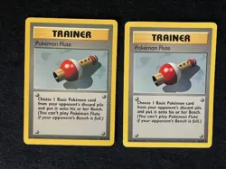 Trainer Pokemon Flute Pokemon Base Set TCG Card 86/102 - Lot of 2 - Image 1