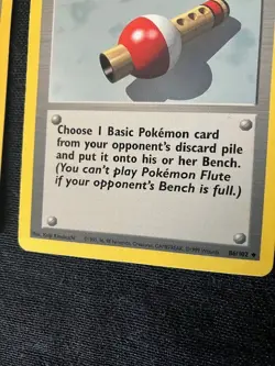 Trainer Pokemon Flute Pokemon Base Set TCG Card 86/102 - Lot of 2 - Image 3