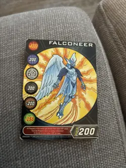 Bakugan FALCONEER - HSP 200 - Metal Character Gate Card 2006 BA091a-CC-SM-B - Image 1