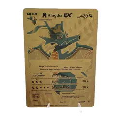 Pokemon Megs Kingdra EX 420hp Gold Foil Fan Art Collector Card TCG - Image 1