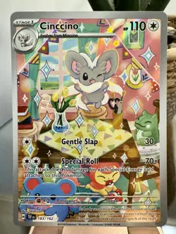 Pokemon TCG Cinccino Temporal Forces Holo Illustration Card 183/162 NM Condition - Image 1