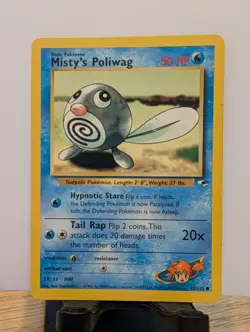 Pokemon Card - Gym Heroes - Misty's Poliwag 87/132 - LP - Image 1