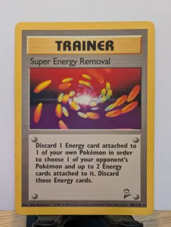 Pokemon Card - Base Set 2 - Rare Trainer: Super Energy Removal 108/130 - LP - Image 1