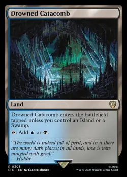 Drowned Catacomb 0305 Non Foil Rare LOTR Commander MTG Near Mint - Image 1