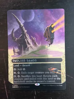 MTG Edge of Eternities English Endless Sands Borderless 0105 Galaxy Foil - Image 1