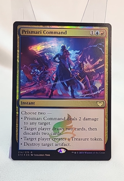 Prismari Command Promo Foil Stamped STX MTG Near Mint NM Fast Shipping - Image 1