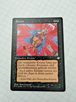 MTG Fear German (Furcht) Ice Age Regular Common - Some Edge Wear - See Pics - Image 1