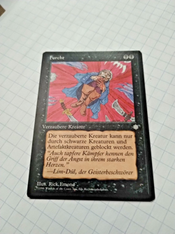 MTG Fear German (Furcht) Ice Age Regular Common - Some Edge Wear - See Pics - Image 2