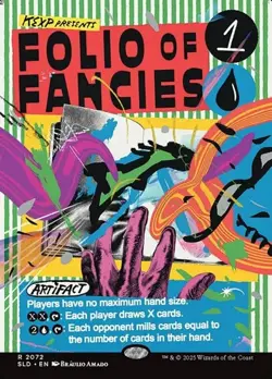 Folio of Fancies - Rainbow Foil Extended Art SLD NM MTG - Image 1