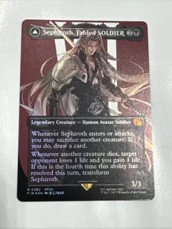 Pack Fresh Sephiroth, Fabled SOLDIER (0382) (Borderless) Final Fantasy Foil MTG - Image 1