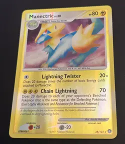 Manectric 28/123 Lv. 38 Reverse Holo D&P Mysterious Treasures Pokemon NM - Image 1