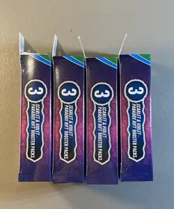 Pokemon Scarlet & Violet Paradox Rift Booster Hanger Box 3 Pack Sealed LOT OF 4 - Image 4