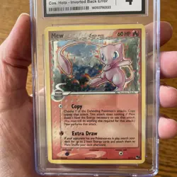 Pokemon Mew POP Series 5 Cosmos Holo #3 CGC 4 HOLO Bleed! Inverted Back Error - Image 5