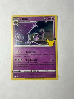 Lunala Celebrations #015/025 Holo Rare Pokemon - Image 1