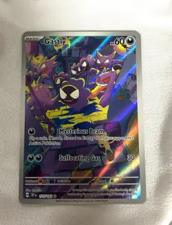 2024 Pokemon SV05 Temporal Forces Gastly 177/162 Illustration Rare Full Art NM - Image 1