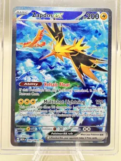 Zapdos ex 202/165 Special Illustration Rare SIR Scarlet & Violet 151 Pokemon EN - Image 1