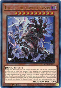 Yugioh! Lord of the Heavenly Prison RA03-EN029 - Prismatic Ultimate Rare NM/M - Image 1