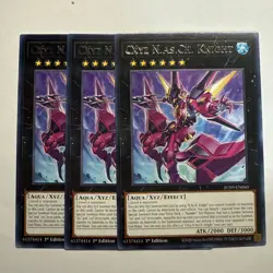 CXyz N.As.Ch. Knight 3x (playset) JUSH-EN060 Rare 1st Ed NM Yugioh - Image 1