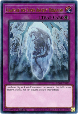 Yugioh! Grave of the Super Ancient Organism RA03-EN077 Prismatic Ultimate Rare - Image 1