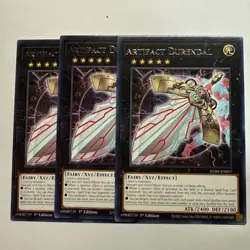 Artifact Durendal 3x (playset) JUSH-EN057 Rare 1st Ed NM (READY TO SHIP!) YuGiOh - Image 1