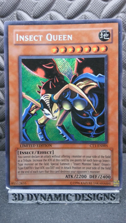 | Yugioh Insect Queen CT1-EN005 Secret Rare 2004 Collectors Tin LP 🔥 | - Image 1