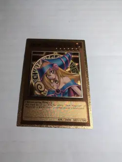 Yugioh Custom Gold Foil Card Dark Magician Girl YSYR For Art Purposes - Image 1