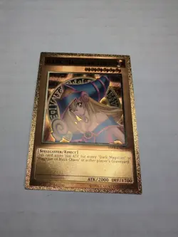 Yugioh Custom Gold Foil Card Dark Magician Girl YSYR For Art Purposes - Image 2