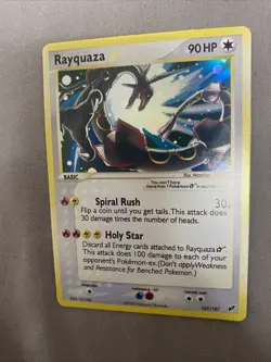 Rayquaza Gold Star EX Deoxys Card 107/107 (CUSTOM MADE CARD) - Image 1