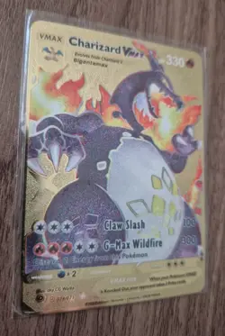 Charizard VMAX Gold Metal Pokemon Card Fan Art/Collectible/Gift - Image 2