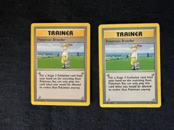 Trainer Pokemon Breeder Pokemon Base Set TCG Card 76/102 - Lot of 2 - Image 1