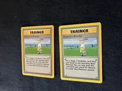 Trainer Pokemon Breeder Pokemon Base Set TCG Card 76/102 - Lot of 2 - Image 3