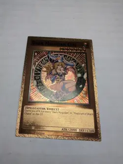 Yugioh Custom Gold Foil Card Dark Magician Girl LED6 For Art Purposes - Image 2