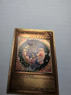 Yugioh Custom Gold Foil Card Dark Magician Girl LED6 For Art Purposes - Image 3
