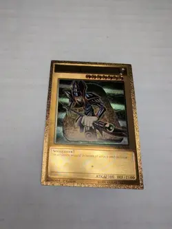 Yugioh Custom Gold Foil Card Dark Magician YSYR For Art Purposes - Image 2