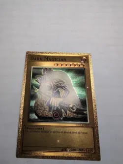 Yugioh Custom Gold Foil Card Dark Magician YSYR For Art Purposes - Image 3